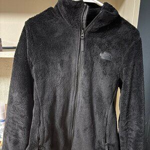 North Face Faux Fur Black Zip Up Jacket